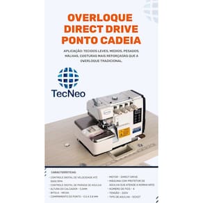 Ponto Cadeia( Overloque 4 Fios) Motor Direc Drive Completa