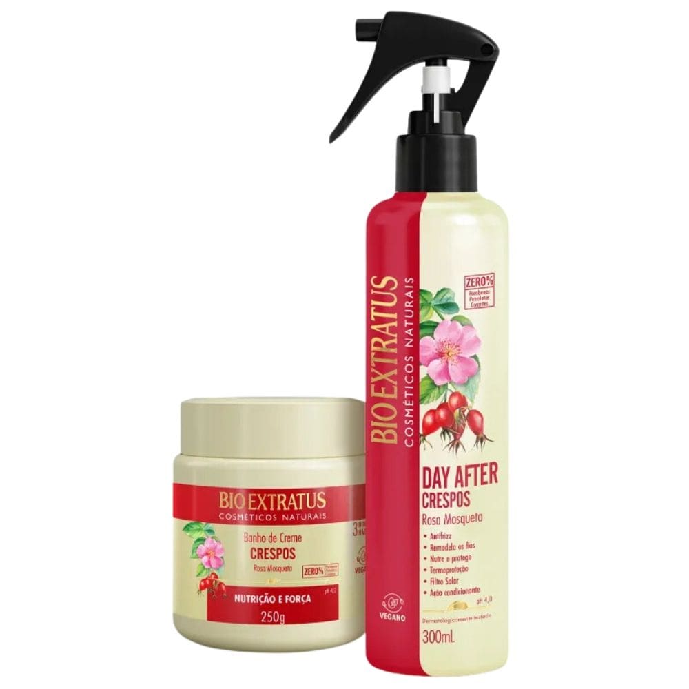 Kit Bio Extratus Crespos Banho de Creme 250g e Day After 300ml