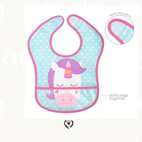 Babador Buba Com Bolso Fun Unicornio