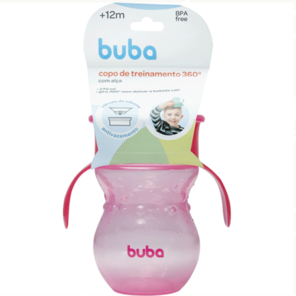 Copo De Treinamento Buba  360° Rosa