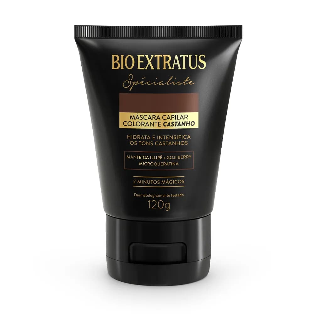 Máscara Bio Extratus Spécialiste Condicionante Colorante Castanha 120g