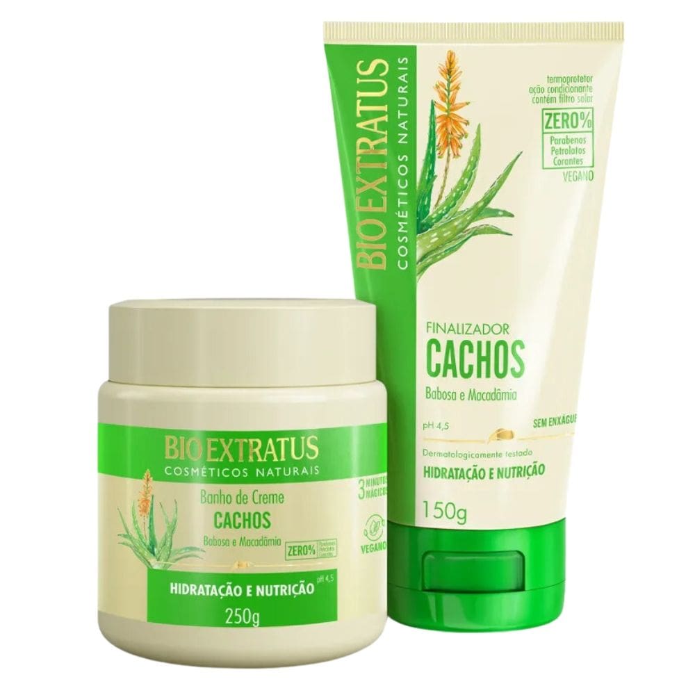Kit Bio Extratus Cachos Banho de Creme 250mL + Finalizador 150mL/g