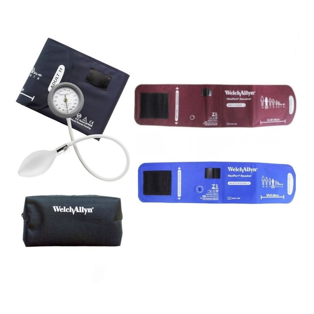 Aparelho De Medir Pressão Welch Allyn Ds44 + 3- Braçadeiras Pequena Media Grande + Estojo