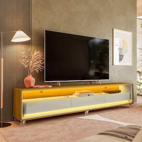 Rack para TV até 70 Polegadas Andorra com LED 3 GV Cedro e Off White