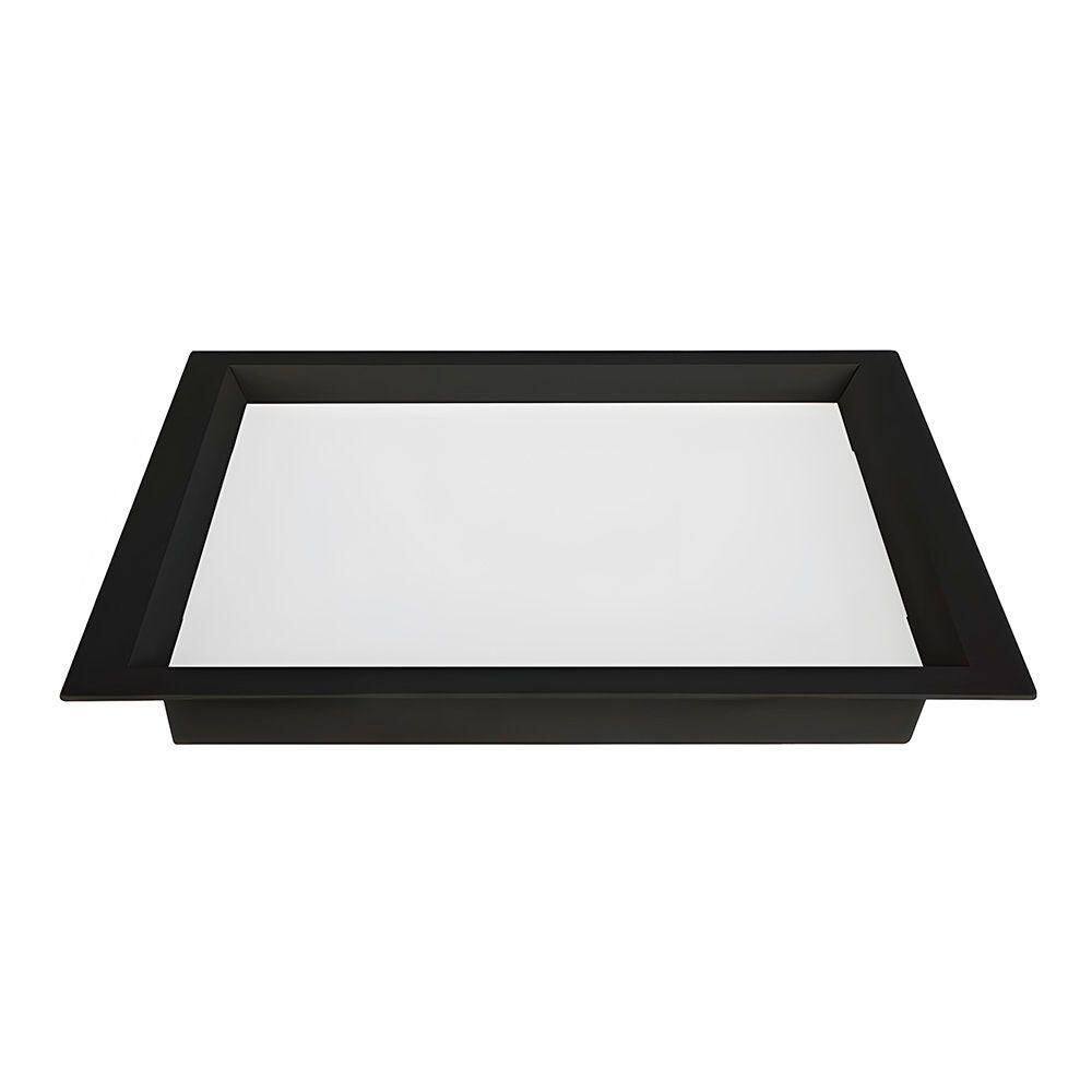 Painel De Led Nordecor Quadrado Kais De Embutir Recuado 36w Bivolt Preto 3000k Luz Amarela 4264