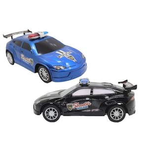 Kit 2 Brinquedo Carrinho Esportivo De Policia Fricção