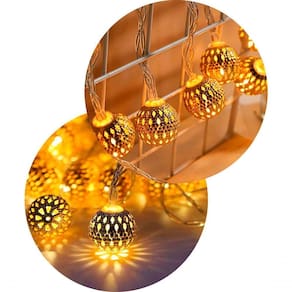 Cordão Luminoso 10 Bolas Leds Luzes Decoração De 2,30 Metros