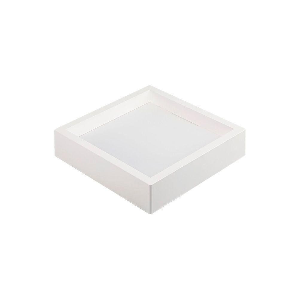 Painel De Led Nordecor Quadrado Kais De Sobrepor Recuado 18w Bivolt Branco 3000k Luz Amarela 4246