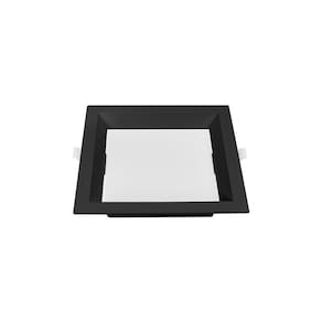 Painel De Led Nordecor Quadrado Kais De Embutir Recuado 12w Bivolt Preto 6500k Luz Branca 4199