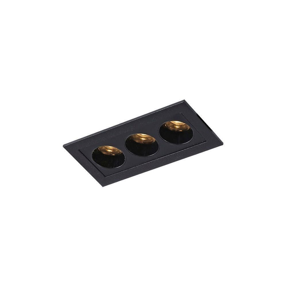 Spot De Embutir Astraled Downlight Ashok Led Alto Irc 90 6w Bivolt Preto 3000k Luz Amarela Dl-7210