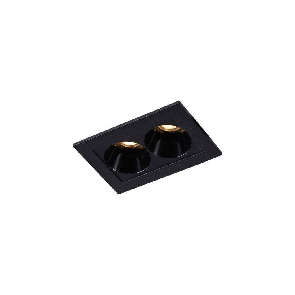 Spot De Embutir Astraled Downlight Ashok Led Alto Irc 90 4w Bivolt Preto 3000k Luz Amarela Dl-7206