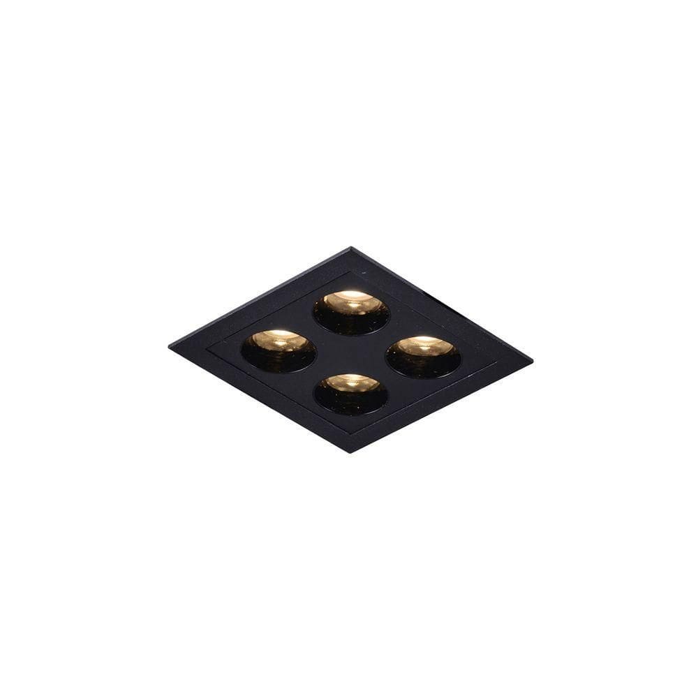 Spot De Embutir Astraled Downlight Ashok Led Alto Irc 90 8w Bivolt Preto 3000k Luz Amarela Dl-7007
