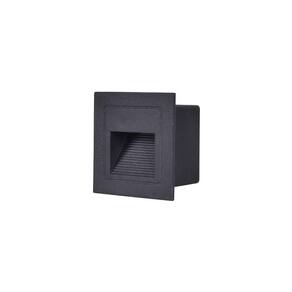 Balizador Nordecor Linder Embutir Quadrado Led Bivolt Preto 3000k Luz Amarela 2446