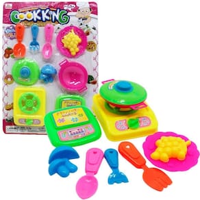 Kit Brinquedo Chefe De Cozinha Panela Fogão Acessórios 10pçs