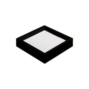 Painel De Led Nordecor Quadrado Kais De Sobrepor Recuado 18w Bivolt Preto 3000k Luz Amarela 4252