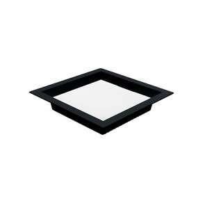 Painel De Led Nordecor Quadrado Kais De Embutir Recuado 18w Bivolt Preto 6500k Luz Branca 4213