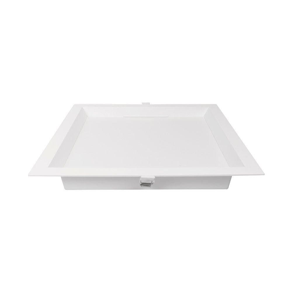 Painel De Led Nordecor Quadrado Kais De Embutir Recuado 24w Bivolt Branco 6500k Luz Branca 4196