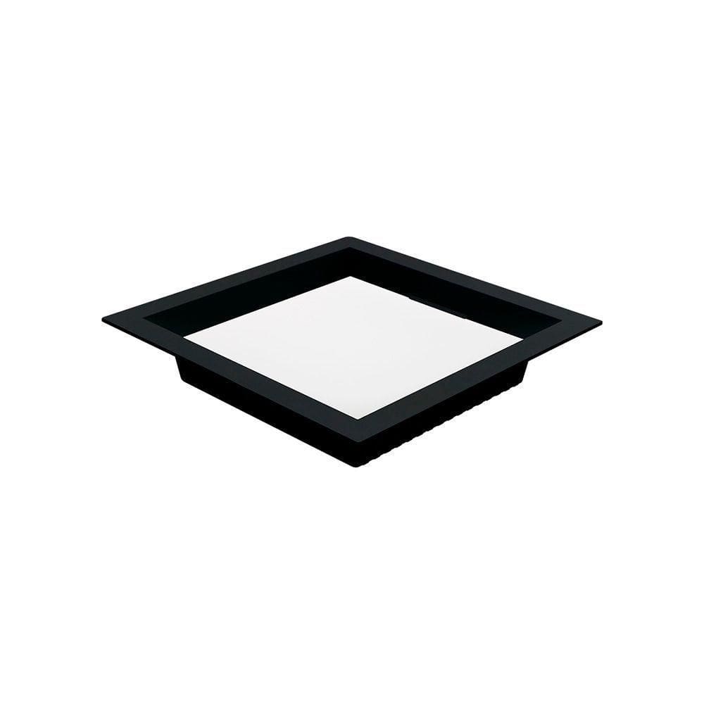 Painel De Led Nordecor Quadrado Kais De Embutir Recuado 18w Bivolt Preto 4000k Luz Neutra 4212