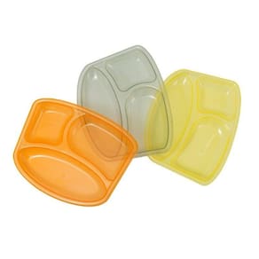 Kit 3 Pratos Infantis Com Divisórias - Clingo