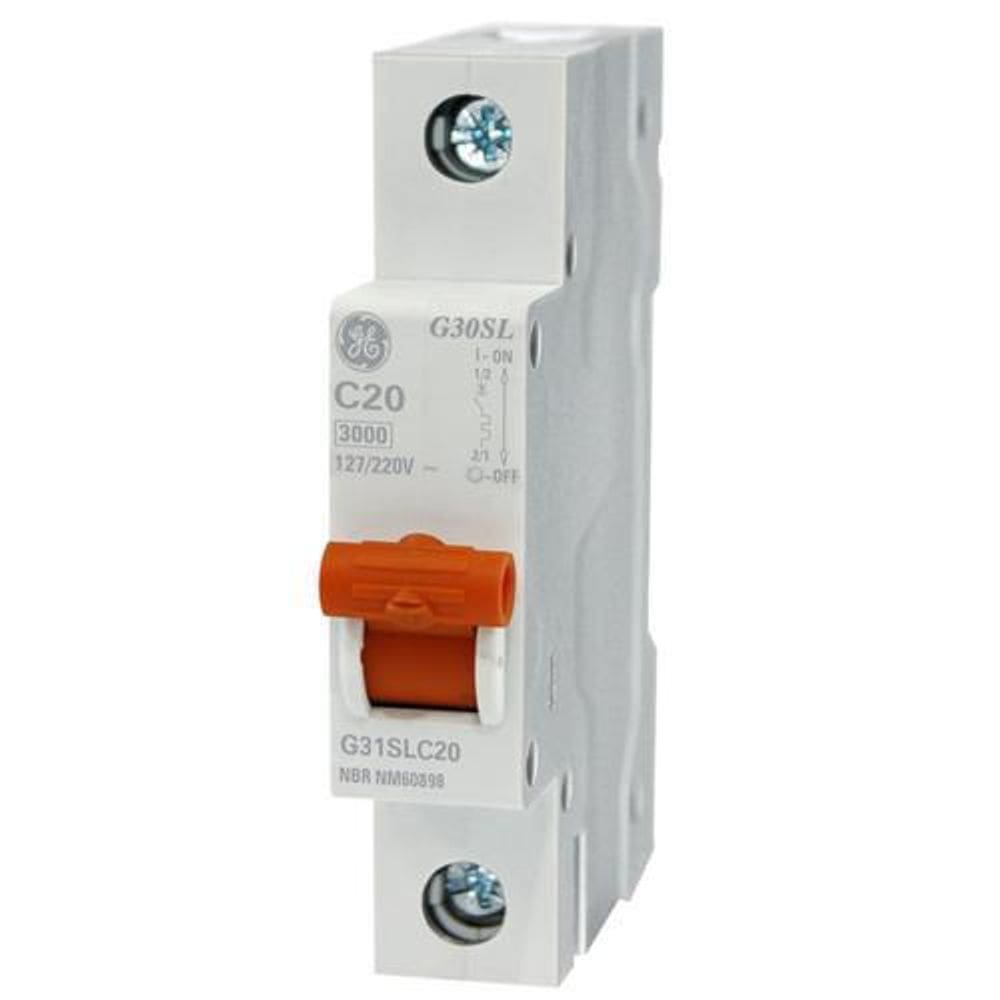 Disjuntor Din Unipolar 16A Curva C - Ge 127/220Vca IP20