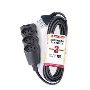 Extensão PP  3M 3x0,75mm Preto