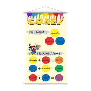 Banner Classificação Das Cores Pedagógico Escolar 80X50Cm