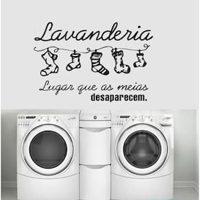 Adesivo Decorativo Parede Lavanderia - 47x80 cm