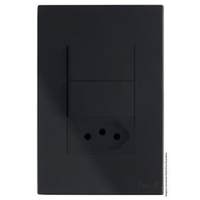 Kit Interruptor Duplo Simples + Tomada 20A 4X2 Brs12253-1Bk