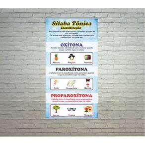 Banner Sílaba Tônica Pedagógico Escolar 50x80