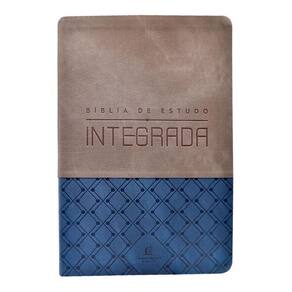 Bíblia De Estudo Integrada Nvi Couro Soft Azul E Grafite