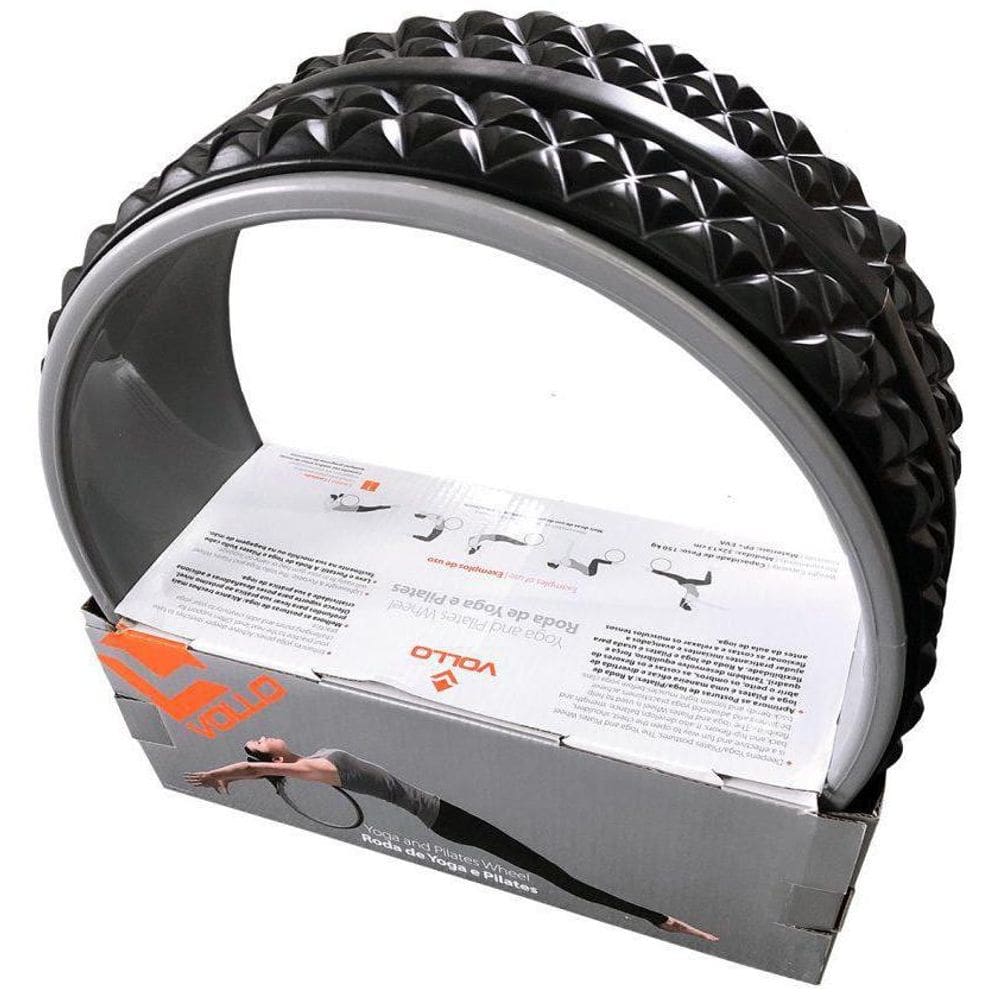 Magic Wheel Yoga Roda Anel Pilates Fit Preto Vollo