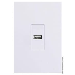 Conjunto Entrada Usb 2A Vertical 4X2 Branco Brg11396-4Br
