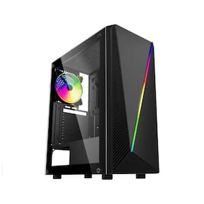 Gabinete K-Mex Yaiba 1 05Aa, Lateral Em Vidro - Preto