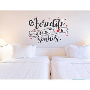 Adesivo Decorativo Parede Acredite Seus Sonhos 70x47 cm