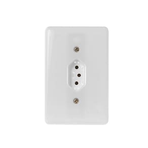 Tomada Fixa de Embutir Bipolar 2P + T 10A 250V Ilumi