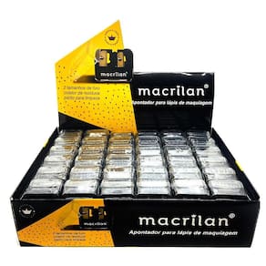 Apontador Duplo Para Lápis Macrilan Ap-01 Box Com 72Un.