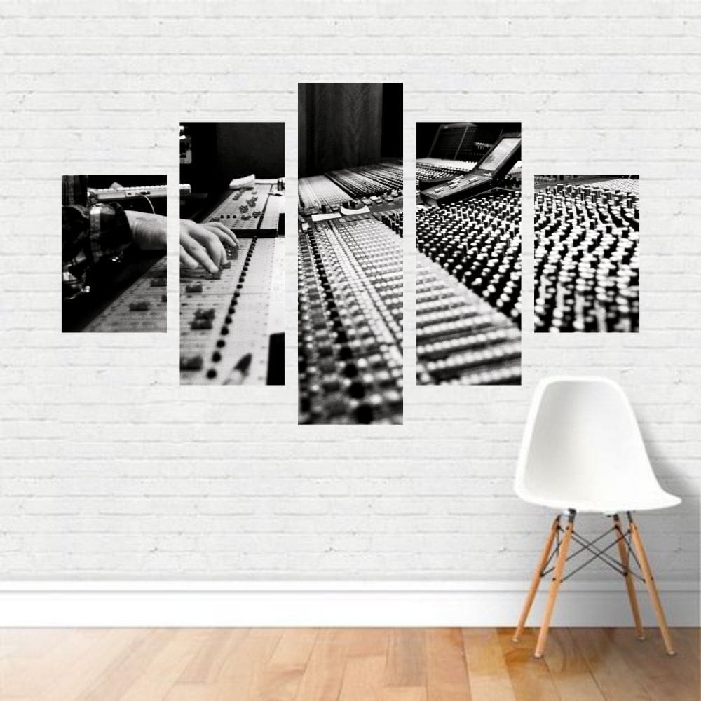 Quadro Música Estúdio Mixagem Aparelhos Produção Gravação Canvas