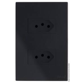 Kit Tomada Dupla 10A 4X2 Brs12172-1Bk