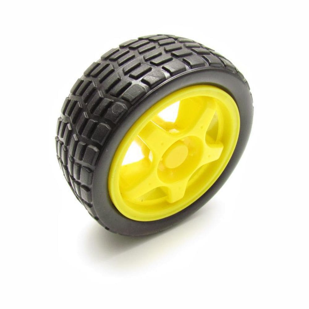 Roda + Pneu 65mm para Robótica Arduino