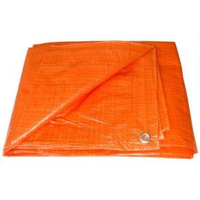 Capa lona laranja branca piscina lago 200 micra 4x3 m