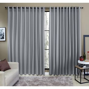 Cortina Tecido Rustico 4,00MX2,30M Semi Blackout Cinza
