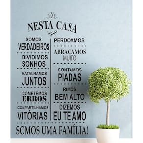 Decoração de Parede Frase Nesta Casa para Cozinha e Sala