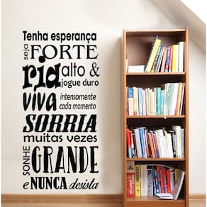 Adesivo Decorativo De Parede Frase Tenha Esperança E Sorrir