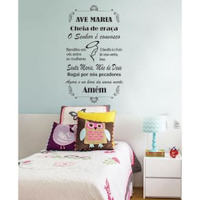 Adesivo Decorativo De Parede Oração Ave Maria