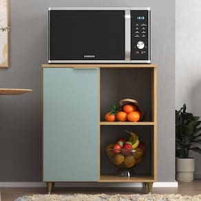 Armário Forno e Fruteira 62cm Largura Nogal/ Grey