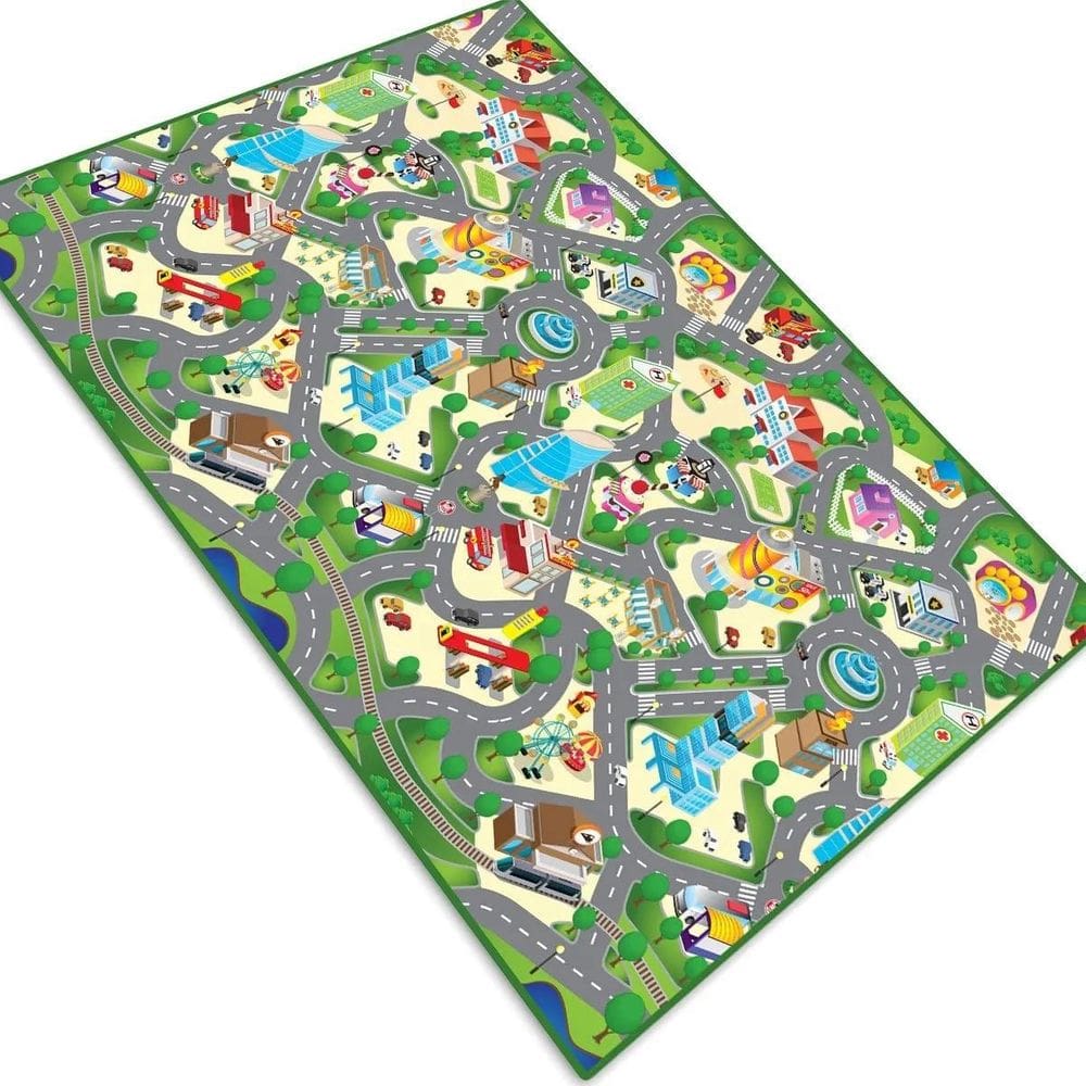 Tapete Pista Para Carrinho Hotcars Comercial Cidade 1,8X1,2M