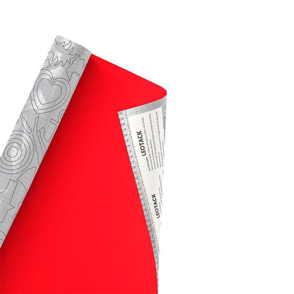 Papel Adesivo Vermelho 45 Cm X 10 M