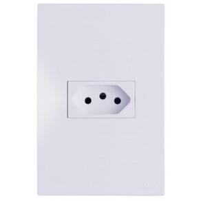 Conjunto Tomada 20A Horizontal 4X2 Recta Branco Brg11180-5Br