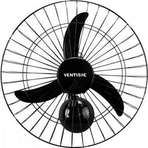 Ventilador De Parede Oscilante 60cm Bivolt Aço Pretoventisol