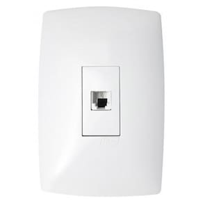 Cj Entrada Rj11 4 Fios   Telefone   - Blux Home Branco -